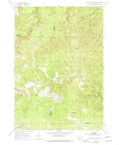 United States Geological Survey Deadman Mountain, SD (1954, 24000-Scale) digital map