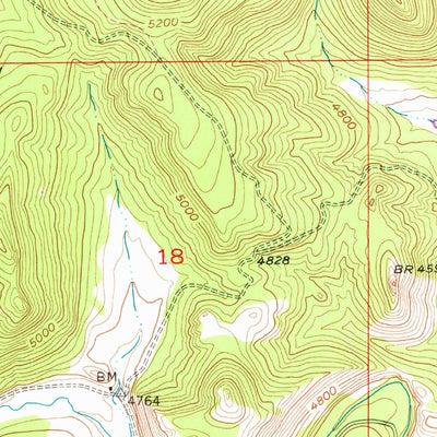 United States Geological Survey Deadman Mountain, SD (1954, 24000-Scale) digital map