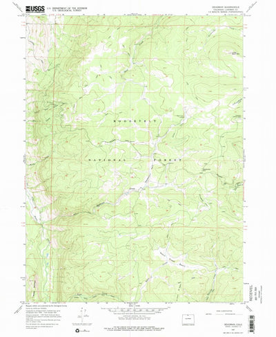 United States Geological Survey Deadman Park, CO (1967, 24000-Scale) digital map
