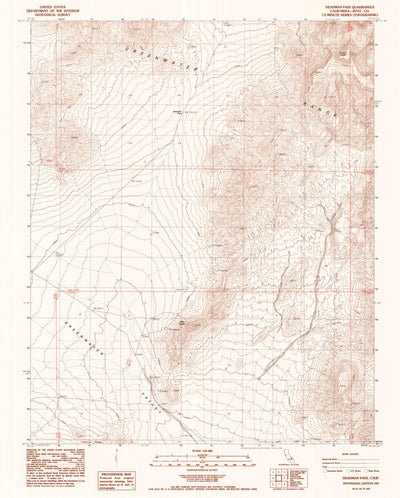 United States Geological Survey Deadman Pass, CA (1987, 24000-Scale) digital map