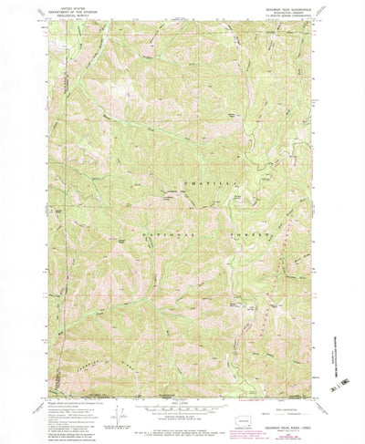 United States Geological Survey Deadman Peak, WA-OR (1967, 24000-Scale) digital map