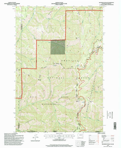 United States Geological Survey Deadman Peak, WA-OR (1995, 24000-Scale) digital map