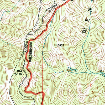 United States Geological Survey Deadman Peak, WA-OR (1995, 24000-Scale) digital map