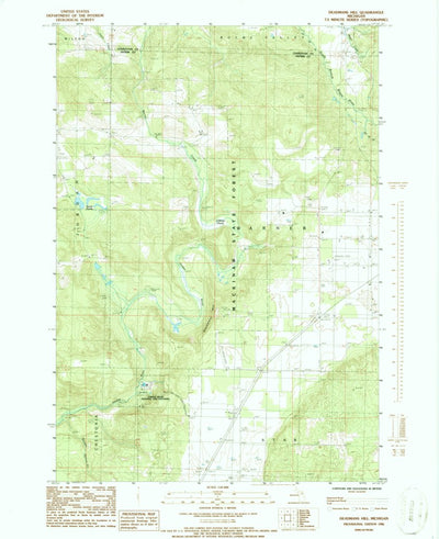 United States Geological Survey Deadmans Hill, MI (1986, 24000-Scale) digital map