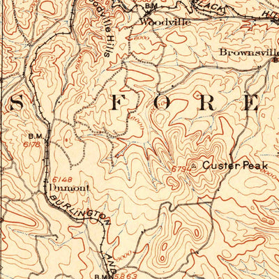 United States Geological Survey Deadwood, SD (1901, 125000-Scale) digital map