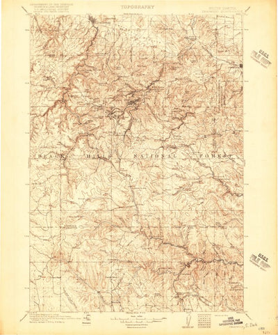 United States Geological Survey Deadwood, SD (1916, 125000-Scale) digital map