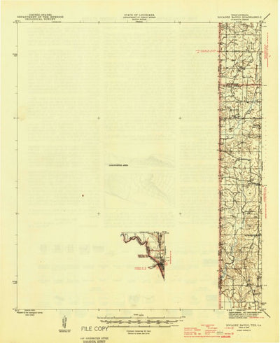 United States Geological Survey Deadwood, TX-LA (1945, 62500-Scale) digital map