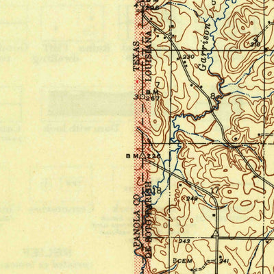United States Geological Survey Deadwood, TX-LA (1945, 62500-Scale) digital map