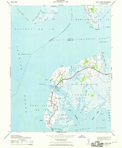 United States Geological Survey Deal Island, MD (1942, 24000-Scale) digital map