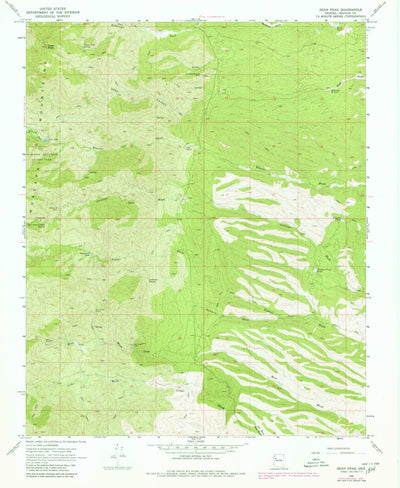 United States Geological Survey Dean Peak, AZ (1968, 24000-Scale) digital map