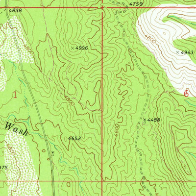 United States Geological Survey Dean Peak, AZ (1968, 24000-Scale) digital map