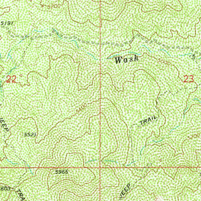 United States Geological Survey Dean Peak, AZ (1968, 24000-Scale) digital map