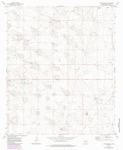 United States Geological Survey Dean Ranch, NM (1973, 24000-Scale) digital map