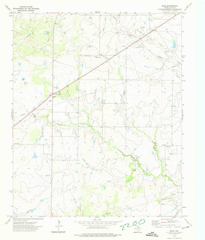 United States Geological Survey Dean, TX (1972, 24000-Scale) digital map