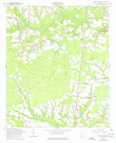United States Geological Survey Deans Crossing, GA (1958, 24000-Scale) digital map