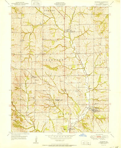 United States Geological Survey Dearborn, MO (1951, 24000-Scale) digital map
