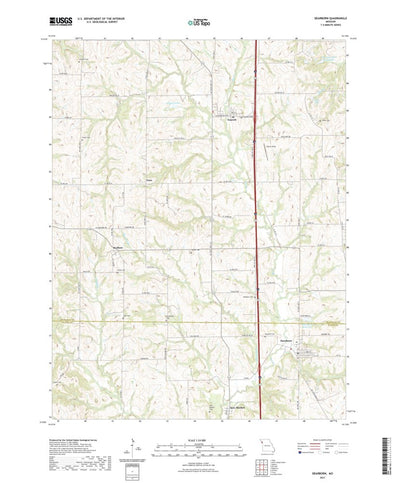 United States Geological Survey Dearborn, MO (2021, 24000-Scale) digital map