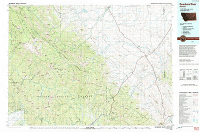 United States Geological Survey Dearborn River, MT (1993, 100000-Scale) digital map