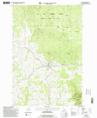 United States Geological Survey Deary, ID (1994, 24000-Scale) digital map