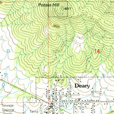 United States Geological Survey Deary, ID (1994, 24000-Scale) digital map