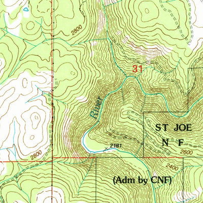United States Geological Survey Deary, ID (1994, 24000-Scale) digital map