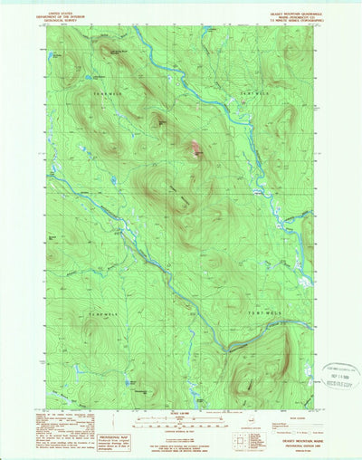 United States Geological Survey Deasey Mountain, ME (1989, 24000-Scale) digital map