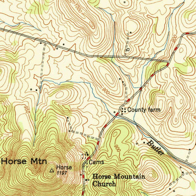 United States Geological Survey Deason, TN (1951, 24000-Scale) digital map