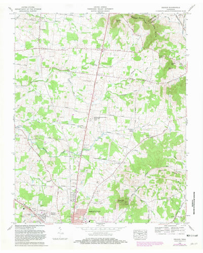 United States Geological Survey Deason, TN (1966, 24000-Scale) digital map