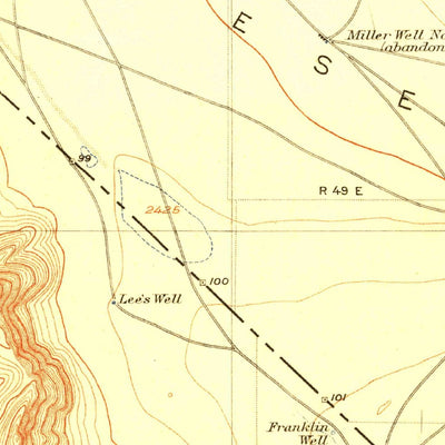 United States Geological Survey Death Valley E, CA-NV (1908, 250000-Scale) digital map