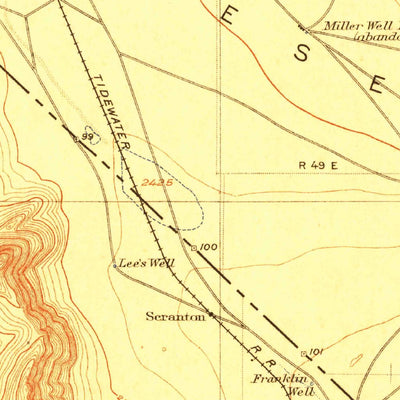United States Geological Survey Death Valley E, CA-NV (1910, 250000-Scale) digital map