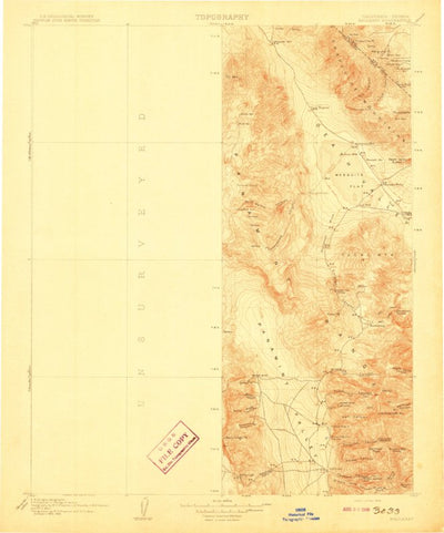 United States Geological Survey Death Valley W, CA-NV (1908, 250000-Scale) digital map