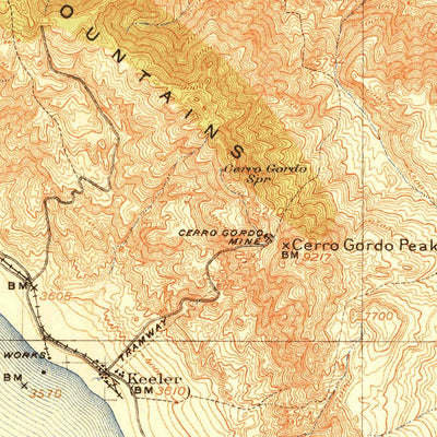 United States Geological Survey Death Valley W, CA-NV (1913, 250000-Scale) digital map
