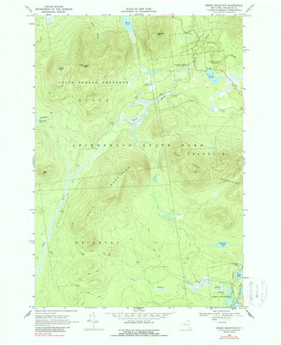 United States Geological Survey Debar Mountain, NY (1968, 24000-Scale) digital map