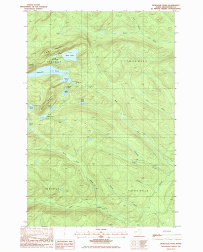 United States Geological Survey Deboullie Pond, ME (1985, 24000-Scale) digital map
