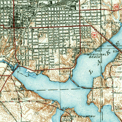 United States Geological Survey Decatur, IL (1929, 62500-Scale) digital map