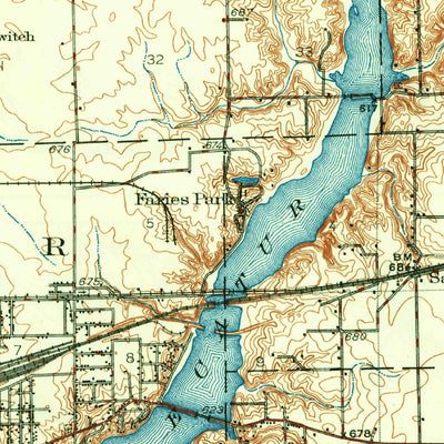 United States Geological Survey Decatur, IL (1933, 62500-Scale) digital map