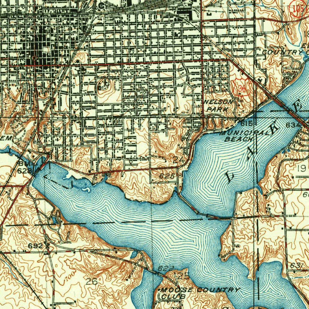 Decatur, IL (1933, 62500-Scale) Map by United States Geological Survey ...