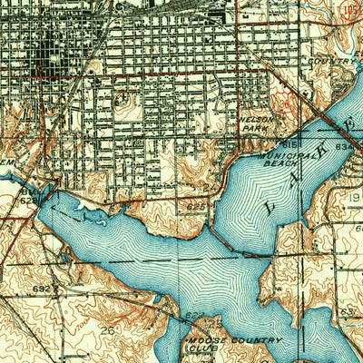 United States Geological Survey Decatur, IL (1933, 62500-Scale) digital map