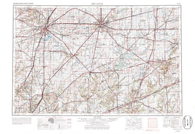 United States Geological Survey Decatur, IL (1958, 250000-Scale) digital map