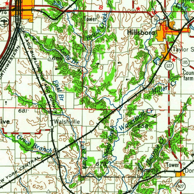 United States Geological Survey Decatur, IL (1961, 250000-Scale) digital map