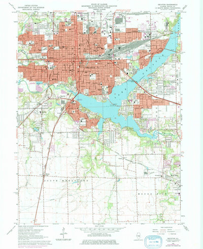 United States Geological Survey Decatur, IL (1967, 24000-Scale) digital map