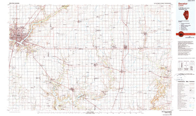 United States Geological Survey Decatur, IL (1985, 100000-Scale) digital map