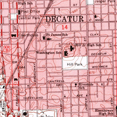United States Geological Survey Decatur, IL (1998, 24000-Scale) digital map