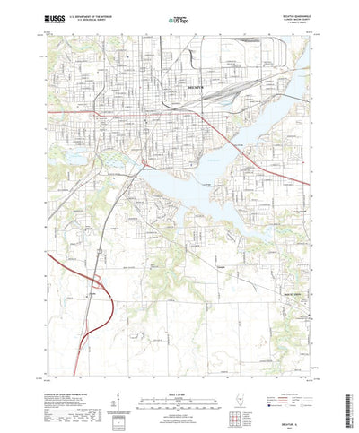United States Geological Survey Decatur, IL (2021, 24000-Scale) digital map