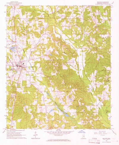 United States Geological Survey Decatur, MS (1966, 24000-Scale) digital map