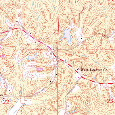 United States Geological Survey Decatur NW, MS (1966, 24000-Scale) digital map
