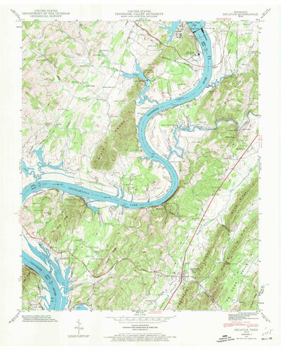 United States Geological Survey Decatur, TN (1942, 24000-Scale) digital map