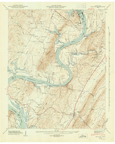 United States Geological Survey Decatur, TN (1943, 24000-Scale) digital map