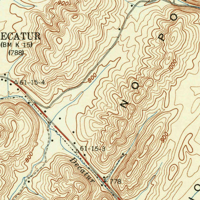 United States Geological Survey Decatur, TN (1943, 24000-Scale) digital map