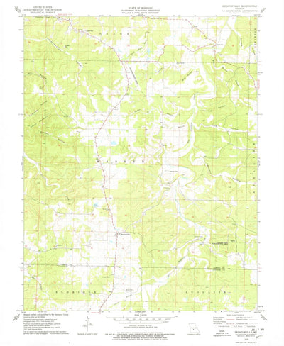 United States Geological Survey Decaturville, MO (1975, 24000-Scale) digital map